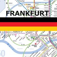 Frankfurt Subway/Metro/Train Offline Mapフランクフルト路線図 poster