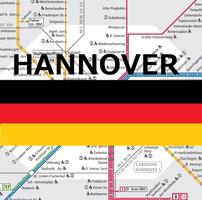 Poster Hannover Subway/Metro/Train Offline Map ハノーバー電車路線図