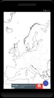 Blank Map, Europe Affiche