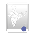 Blank Map, India icône