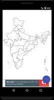Blank Map, India Affiche