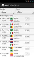 World Cup 2014 Schedule screenshot 1