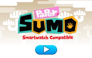Paper Sumo with Smart Watch الملصق