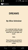 Dreams by Olive Schreiner poster