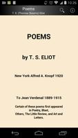 Poems by T. S. Eliot ポスター