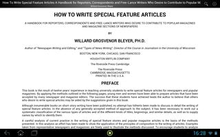 How To Write Feature Articles capture d'écran 2