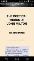 Poster Poetical Works of John Milton