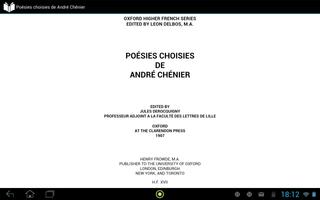 Poésies choisies de Chénier تصوير الشاشة 2
