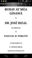 Buhay at Mg̃a Ginawâ ni Dr. José Rizal Affiche