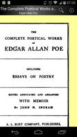 Edgar Allan Poe Poetical Works Affiche