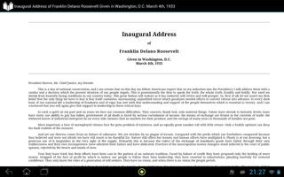 Inaugural Address of Roosevelt Ekran Görüntüsü 2