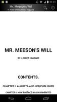 Mr. Meeson's Will पोस्टर