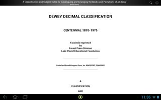 Dewey Decimal Classification screenshot 2