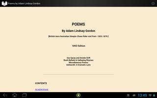 Poems by Adam Lindsay Gordon تصوير الشاشة 2
