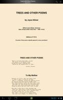 Trees, and Other Poems capture d'écran 2