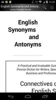 English Synonyms and Antonyms Affiche