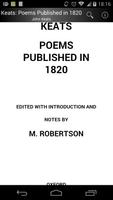 Keats: Poems Published in 1820 capture d'écran 1