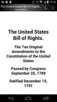 United States Bill of Rights Plakat