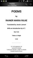 Poems by Rainer Maria Rilke Cartaz