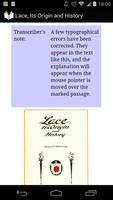 Lace: Its Origin and History plakat