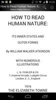 How to Read Human Nature الملصق