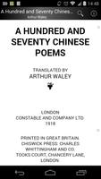 170 Chinese Poems Affiche
