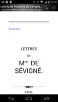 Lettres de Madame de Sévigné poster