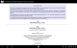 The Waterloo Roll Call capture d'écran 2