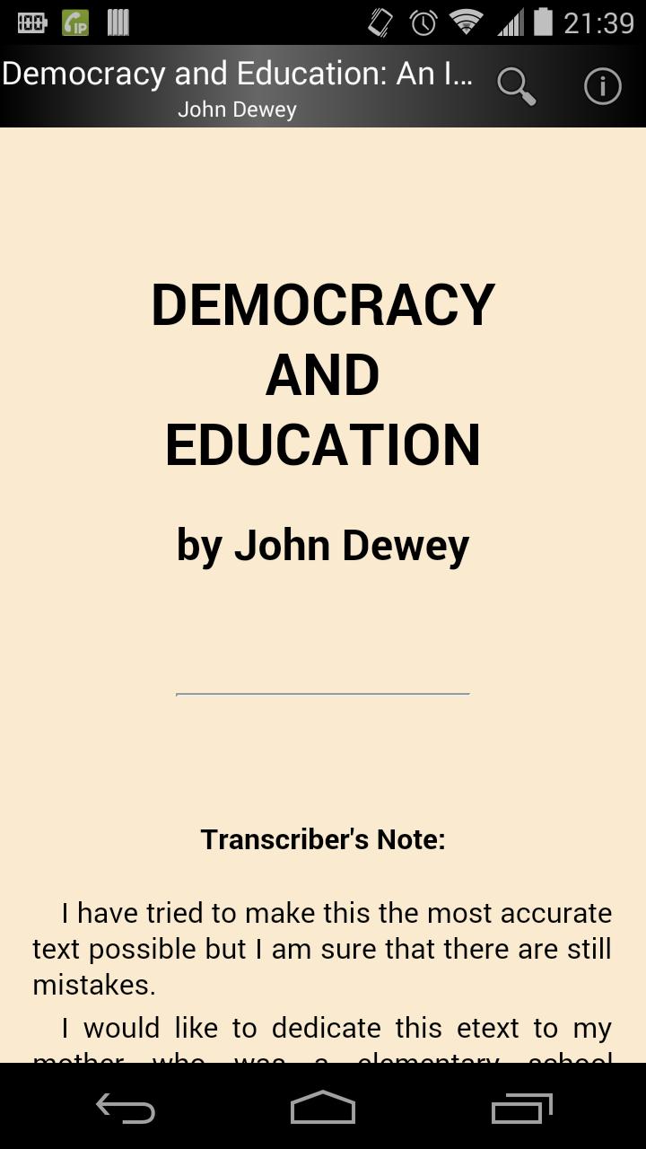 democracy and education