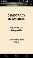 Democracy in America Volume 1 الملصق