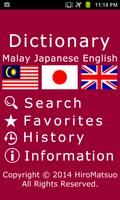 Malay Japanese word Dictionary Affiche