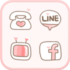 LOVE(Pink) icon theme biểu tượng