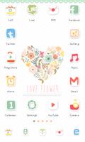 Love Flower icon theme اسکرین شاٹ 1