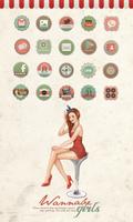 Wannabe girls Pin-up girl icon الملصق