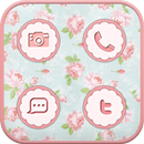 Vintage flower icon Theme aplikacja