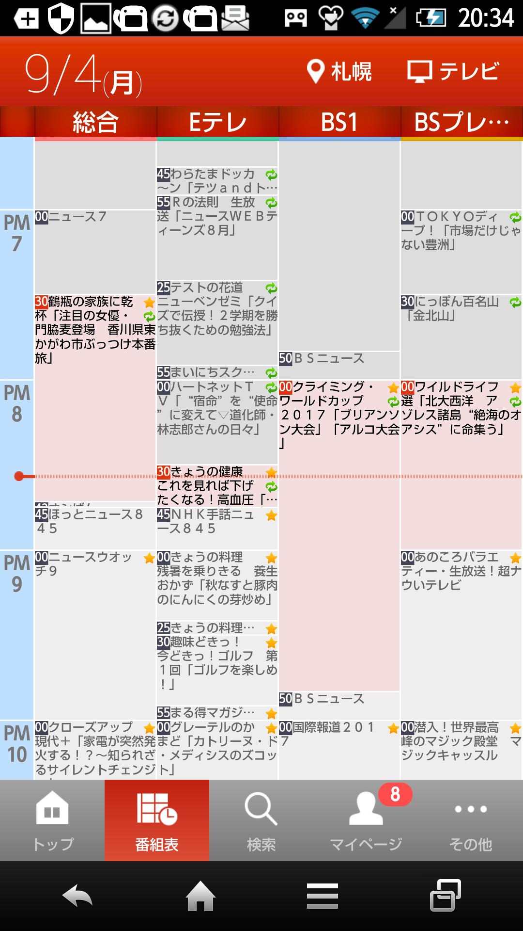 番組 今日 nhk 表