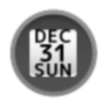 DateBar White English