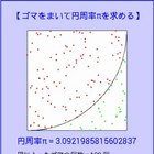 Icona ゴマをまいて円周率πを求める