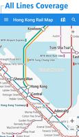 Hong Kong Rail Map Cartaz