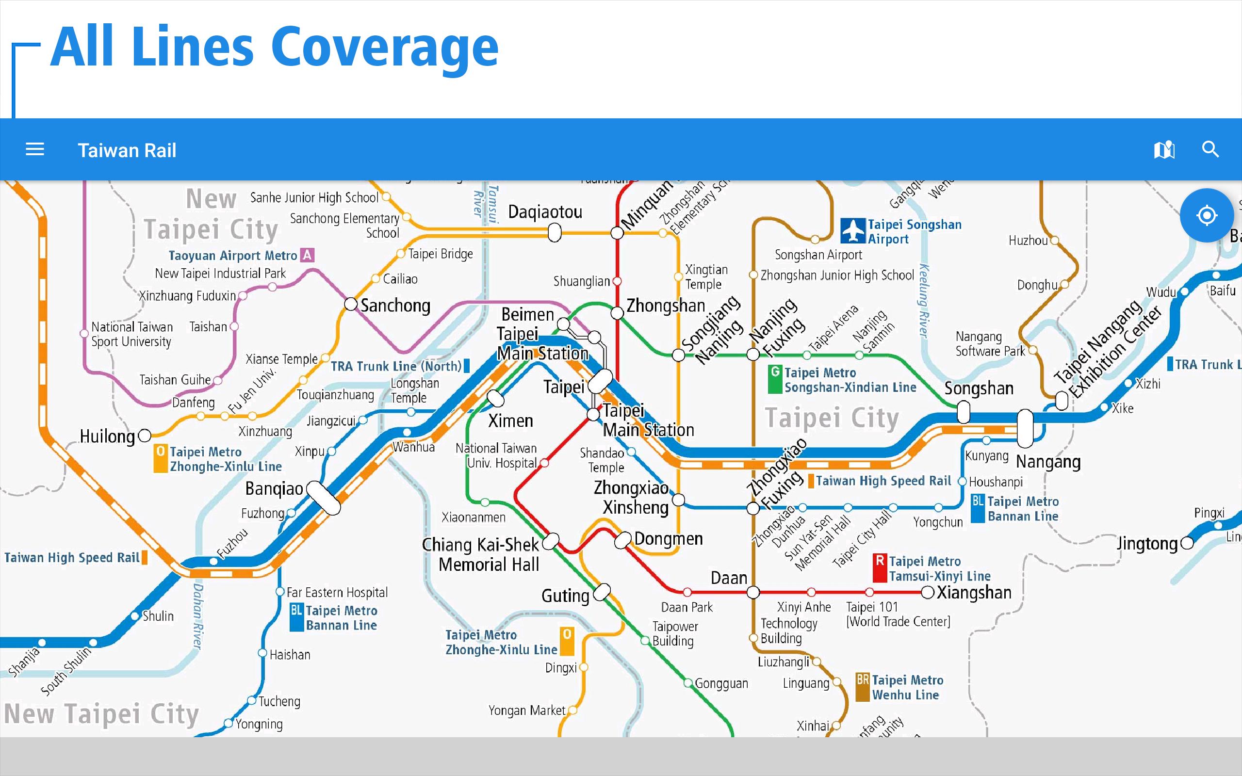 Taiwan Rail Map