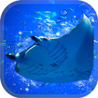 Aquarium manta simulation game أيقونة