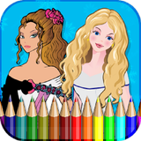 disney princess coloring book icon