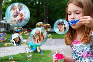 Bubble Photo Frame Affiche