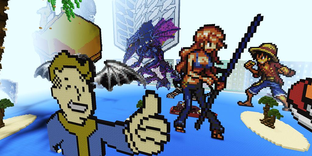 Minecraft Anime Pixel Art Map Download - Here is a nice easy to use