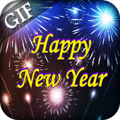 Happy New Year GIF 2018  icon