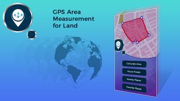 GPS Area Measurement for Land Affiche
