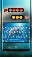 Poster Dolphin in Blue Ocean Keyboard Water Drop
