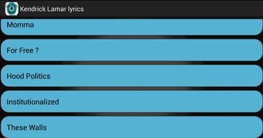 Kendrick Lamar Lyrics syot layar 1