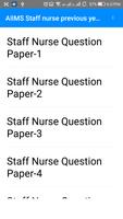 AIIM Previous years staff nurse question paper pdf poster