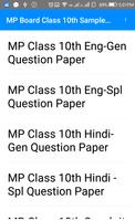 Class 10th Madhya Pradesh sample papers In Hindi poster